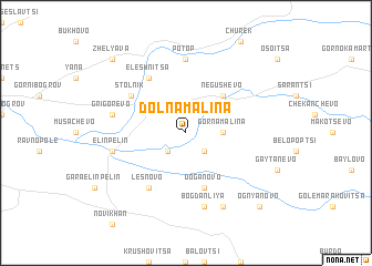map of Dolna Malina