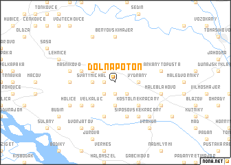 map of Dolná Potôň