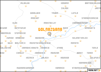 map of Dolná Ždaňa