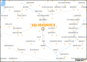 map of Dolné Kopince