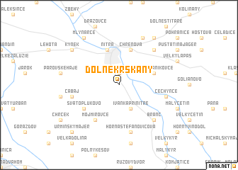 map of Dolné Krškany