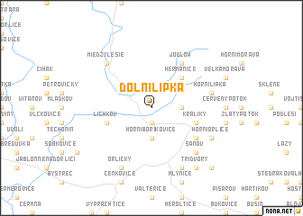 map of Dolní Lipka