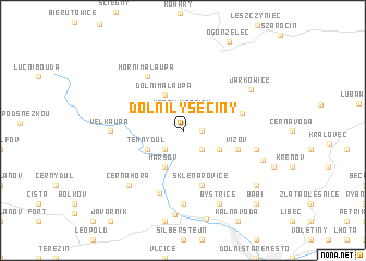 map of Dolní Lysečiny