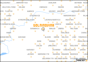 map of Dolní Novina