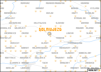 map of Dolní Újezd