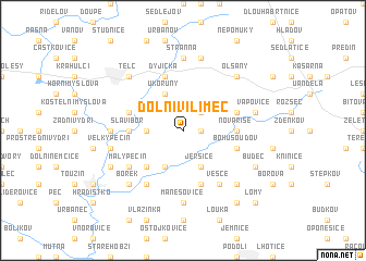 map of Dolní Vilímeč