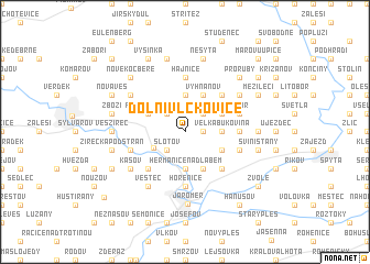 map of Dolní Vlčkovice