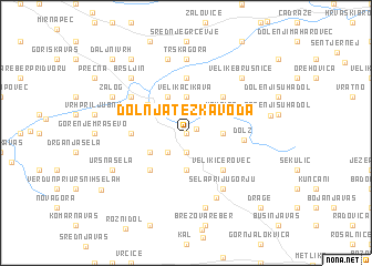 map of Dolnja Težka Voda