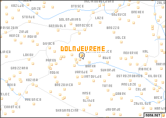 map of Dolnje Vreme