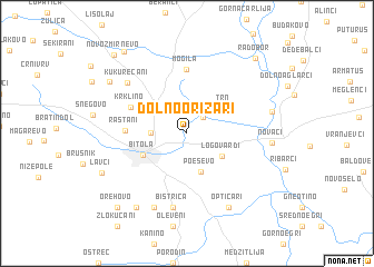 map of Dolno Orizari