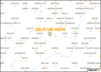 map of Dolný Jalšovík