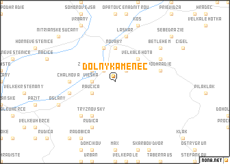 map of Dolný Kamenec