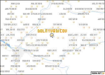 map of Dolný Vadičov