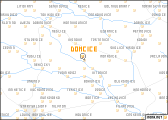 map of Domčice