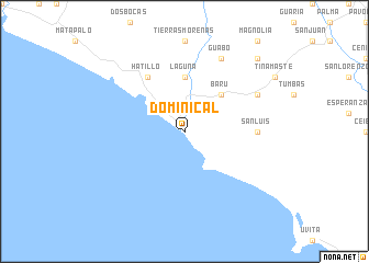 map of Dominical