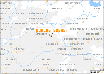 map of Doncaster East