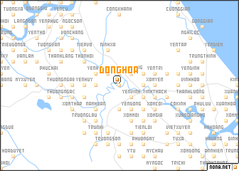 map of Dông Hòa