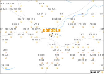 map of Dongolé