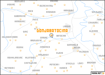 map of Donja Batočina