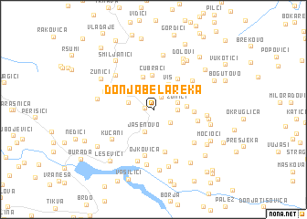 map of Donja Bela Reka
