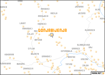 map of Donja Bijenja