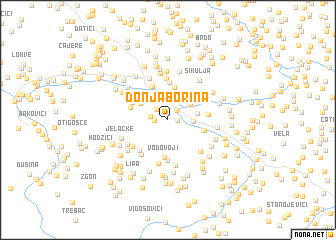 map of Donja Borina