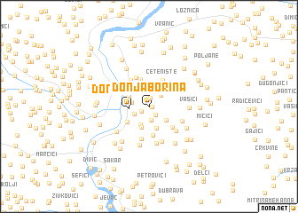 map of Donja Borina