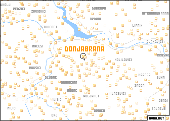 map of Donja Brana
