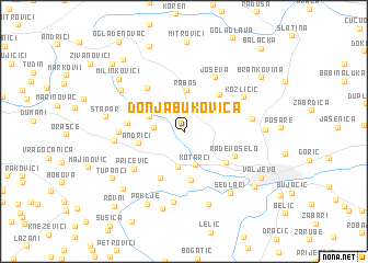 map of Donja Bukovica