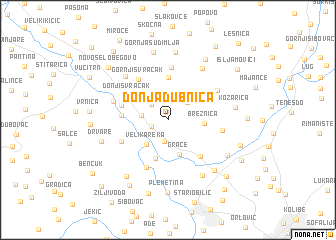 map of Donja Dubnica