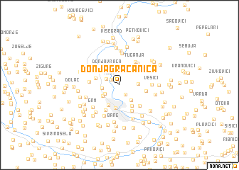 map of Donja Gračanica