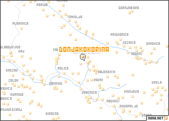 map of Donja Kokorina