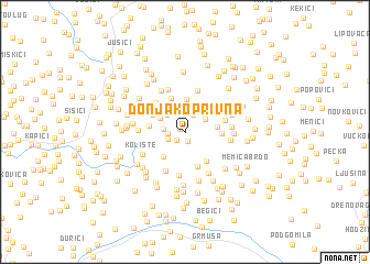 map of Donja Koprivna