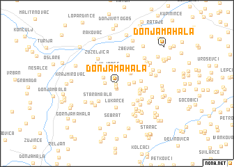 map of Donja Mahala