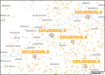 map of Donja Mahala