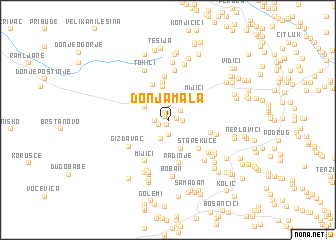 map of Donja Mala