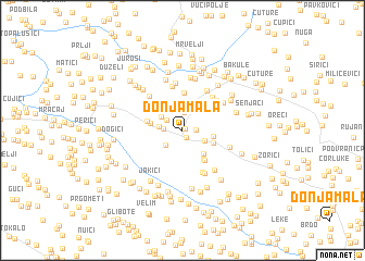 map of Donja Mala