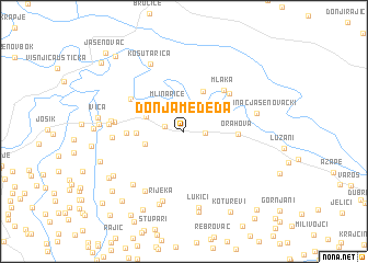 map of Donja Međeđa