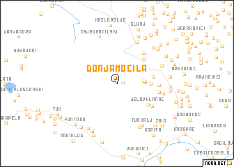 map of Donja Močila