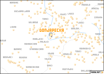 map of Donja Pecka