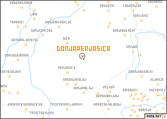 map of Donja Perjasica