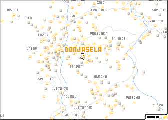 map of Donja Sela