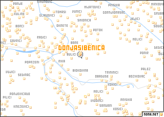map of Donja Šibenica