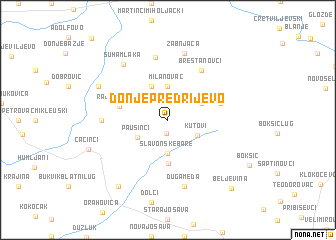 map of Donje Predrijevo
