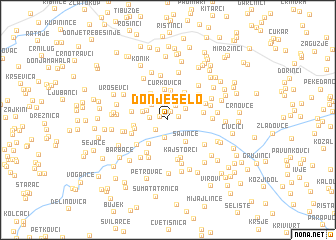 map of Donje Selo