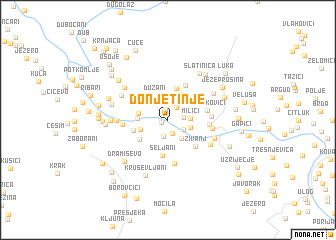 map of Donje Tinje