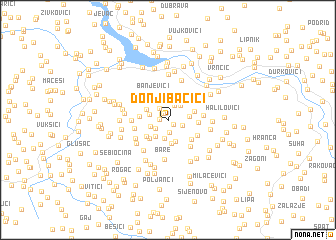map of Donji Bačići