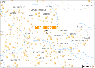 map of Donji Baranci