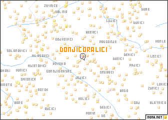 map of Donji Čoralići