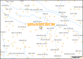map of Donji Koncovčak